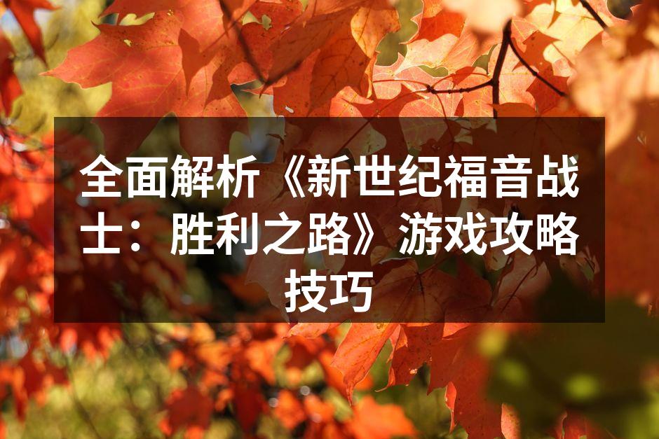 全面解析《新世纪福音战士：胜利之路》游戏